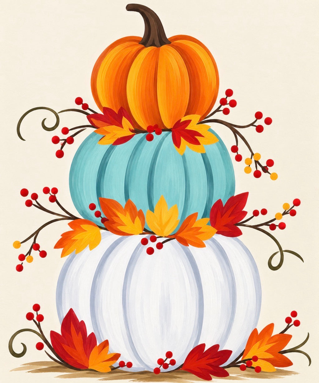 Stacked Pumpkin Paint Kit